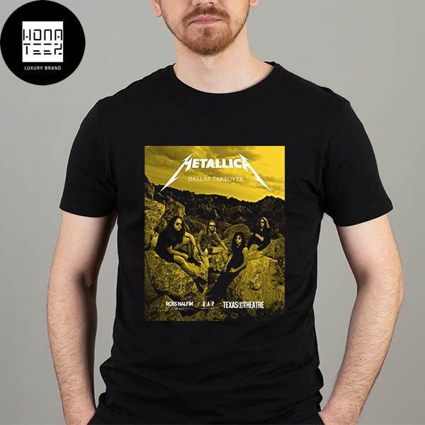 frokost Medarbejder Kæledyr Metallica New York TakeOver The Black Album in Black And White August 19  Texas Theatre Fan Gifts Classic T-Shirt - Honateez