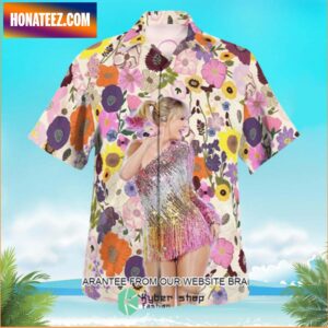 Taylor Swift Flowers Tropical Summer Beach Hawaiian Shirt