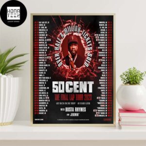 50 Cent The Final Lap Tour 2023 Poster Canvas