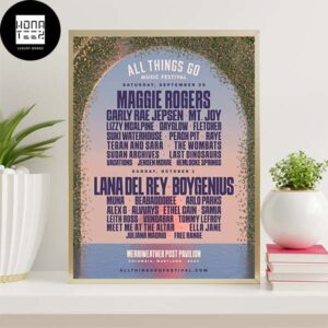All Things Go Music Festival 2023 Poster Canvas Home Decor