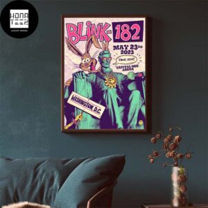 Blink-182 Capital One Arena Poster Canvas