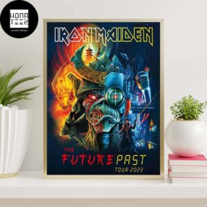 Iron Maiden Poster The Future Past Tour 2023 Canvas Home Decor