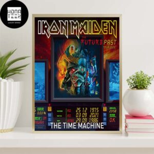 Iron Maiden The Time Machine The Future Pass Tour 2023 Home Decor Poster Canvas