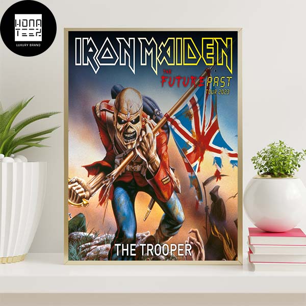 Iron Maiden The Trooper The Future Pass Tour 2023 Home Decor Poster Canvas