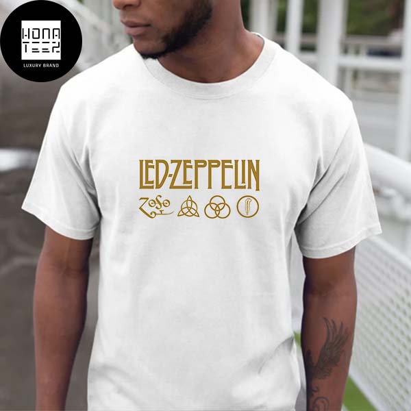 Led Zeppelin Logo Classic White T-Shirt