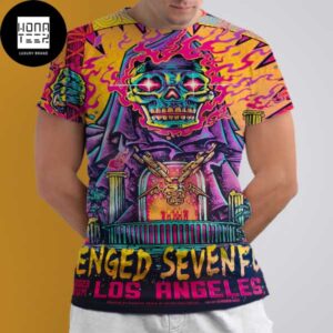 Avenged Sevenfold Los Angeles CA June 09 2023 Kia Forum Skull Fire Fan Gifts All Over Print Shirt