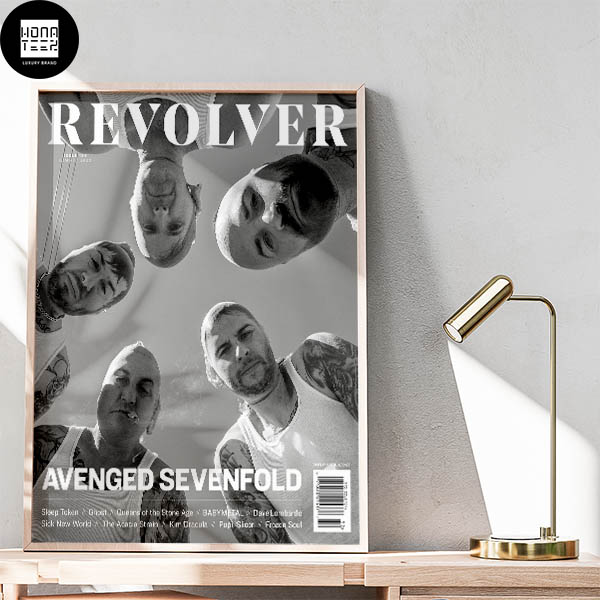 Avenged Sevenfold x Revolver Mag Issue 164 Summer 2023 Black White Home Decor Poster Canvas