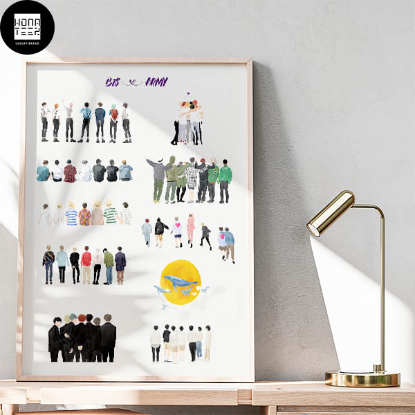 BTS x Army 10 Years With BTS Fan Gifts Home Decor Poster Canvas