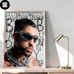 Bad Bunny Rolling Stone Presents The Future Of Music Fan Gifts Home Decor Poster Canvas