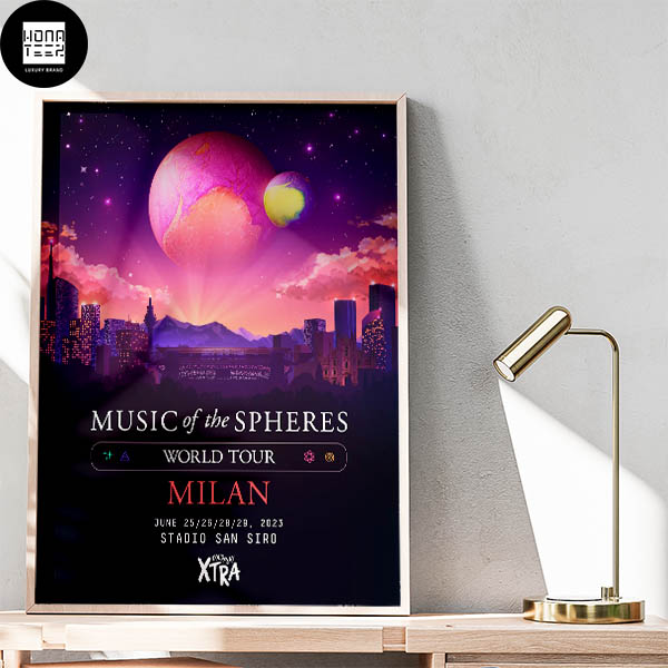 ColdPlay Music Of The Spheres World Tour Milan June 2023 Stadio San Siro Home Decor Poster Canvas