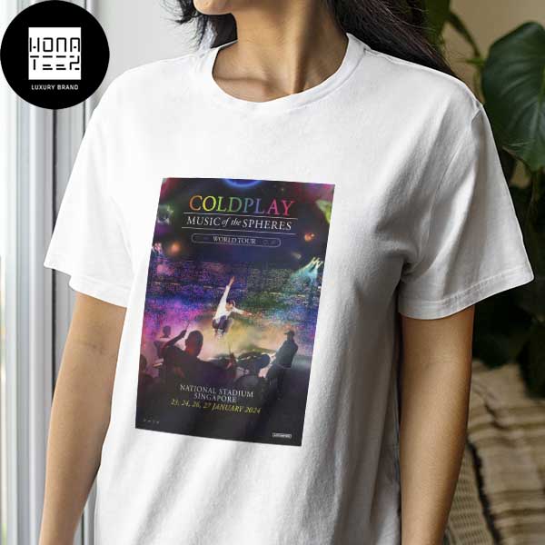 ColdPlay Music of The Spheres January 2024 National Stadium Singapore Classic T-Shirt
