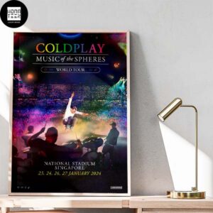 ColdPlay Music of The Spheres January 2024 National Stadium Singapore Home Decor Poster Canvas