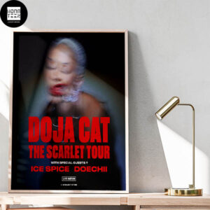 Doja Cat The Scarlet Tour With Ice Spice And Doechii Fan Gifts Home Decor Poster Canvas