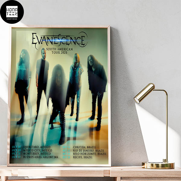 Evanescence South American Tour October 2023 Fan Gifts Home Decor Poster Canvas
