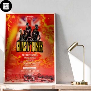 Guns N Roses American Express BST Hyde Park London 30 June 2023 Home Decor Poster Canvas