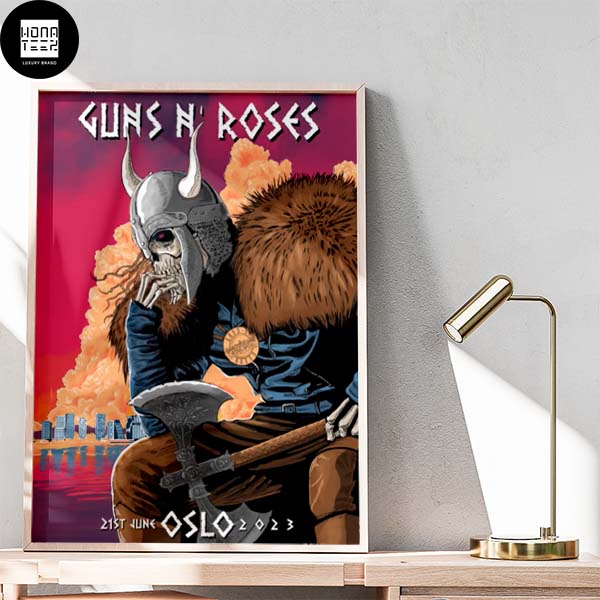 Guns N Roses Europe Tour Summer Tons of Rock Olso NO June 21 2023 Skull Home Decor Poster Canvas