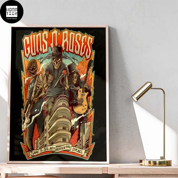 Guns N Roses June 5 Tel Aviv Israel Home Decor Poster Canvas