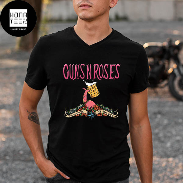 Guns N Roses Logo Copenhagen Copenhell Denmark 17th June 2023 With Beer Logo Classic T-Shirt