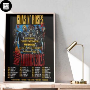 Guns N Roses North America 2023 Tour Home Decor Poster Canvas