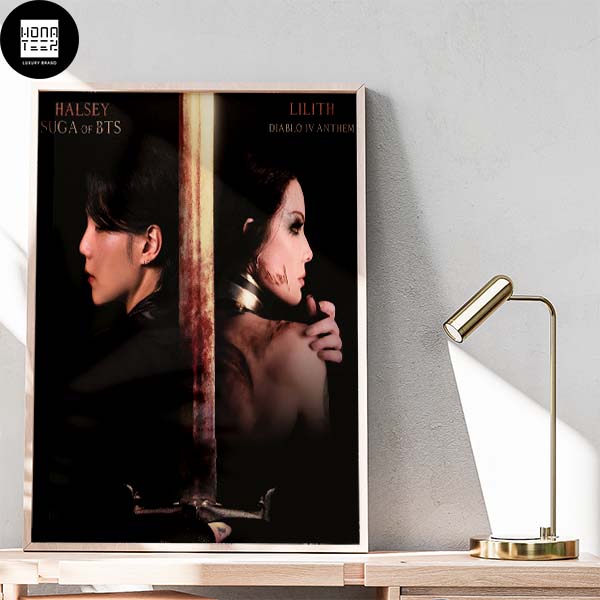 Halsey and SUGA Pair Up for New Single Lilith Diablo IV Anthem Sword Home Decor Poster Canvas