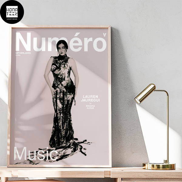Lauren Jauregui In Numero Netherlands Mag Black And White Cover Home Decor Poster Canvas