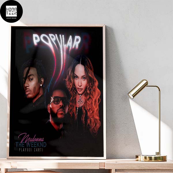 Madonna x The Weeknd x Playboi Carti Popular Song Home Decor Poster Canvas