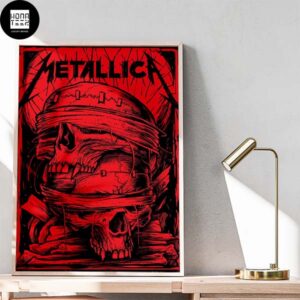 Metallica Signature Skull All Red Fan Gifts Home Decor Poster Canvas
