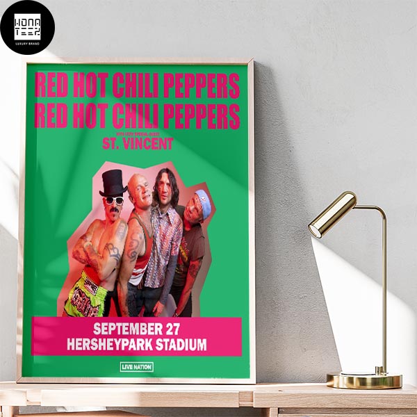 Red Hot Chili Peppers September 27th Hersheypark Stadium Fan Gifts Home Decor Poster Canvas