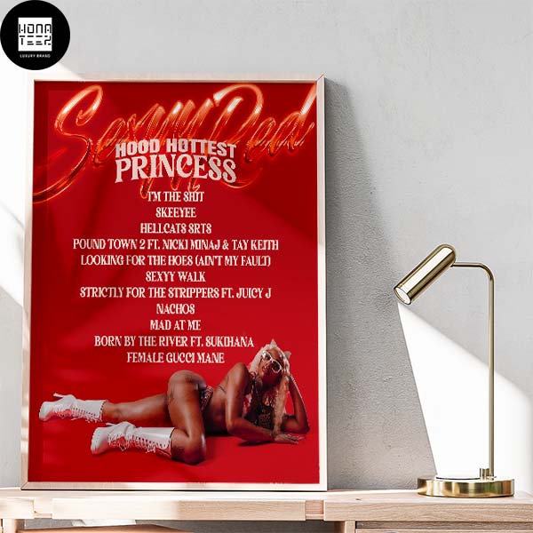 Sexyy Red With New Project Hood Hottest Princess Releasing This Friday Home Decor Poster Canvas