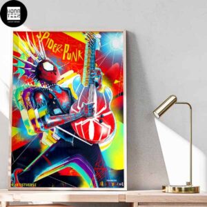 Spider Punk Hobie Is Such A Badass Spider Verse Home Decor Poster Canvas