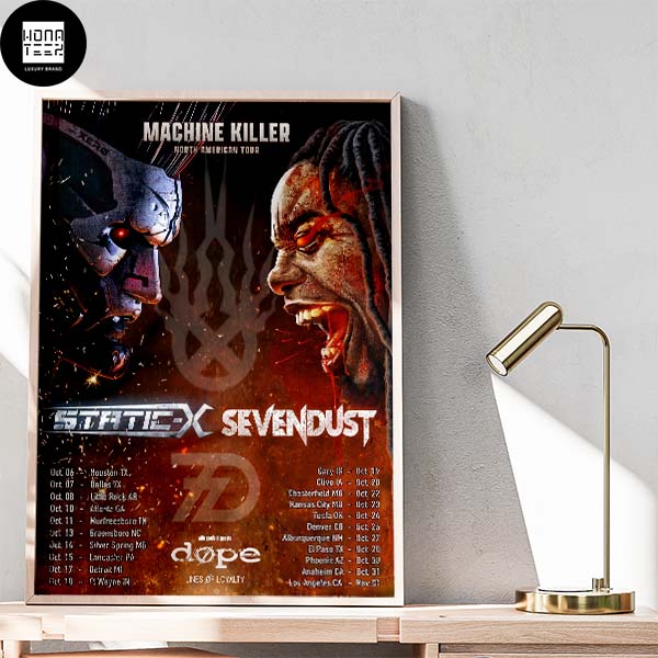 Static X And Sevendust For The Machine Killer North American Tour This Fall Home Decor Poster Canvas