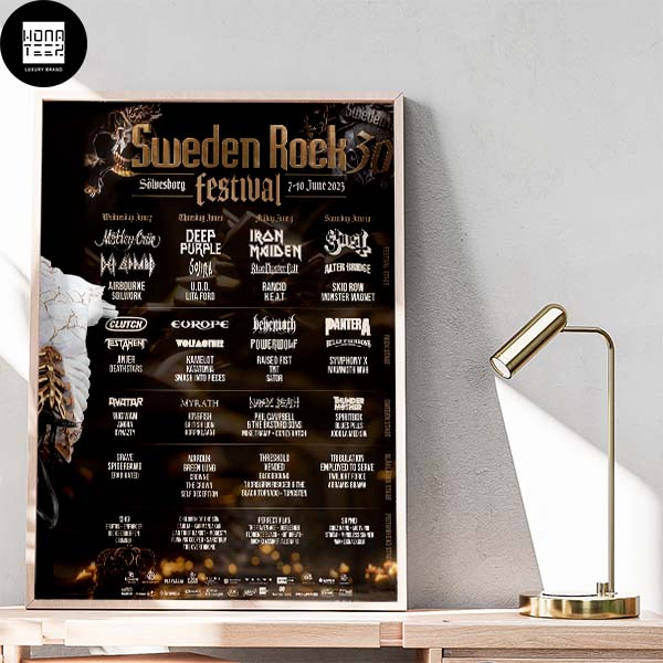 Sweden Rock 30 Festival Solvesborg 7th to 10th June 2023 Fan Gifts Home Decor Poster Canvas