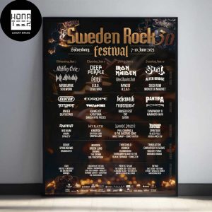 Sweden Rock 30 Festival Solvesborg 7th to 10th June 2023 Fan Gifts Home Decor Poster Canvas