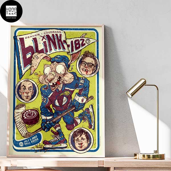 Blink-182 Denver Colorado Event July 3 2023 Ball Arena Travis Barker And Mark Hoppus Fan Gifts Home Decor Poster Canvas