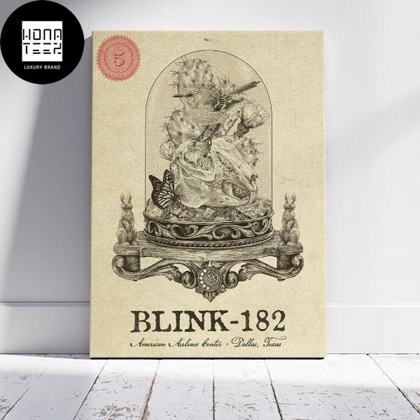 Blink-182 World Tour American Airlines Benter Dallas Texas 5th July 2023 Fan Gifts Home Decor Poster Canvas
