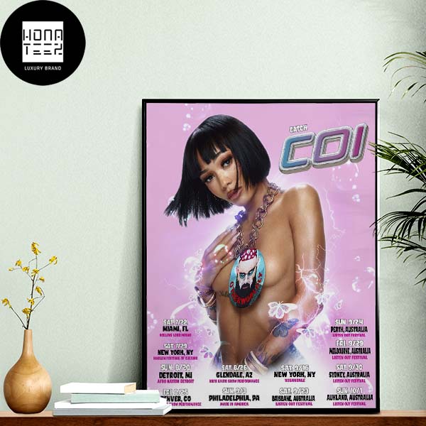Coi Leray World Tour Other Worldly Catch COI Fan Gifts Home Decor Poster Canvas
