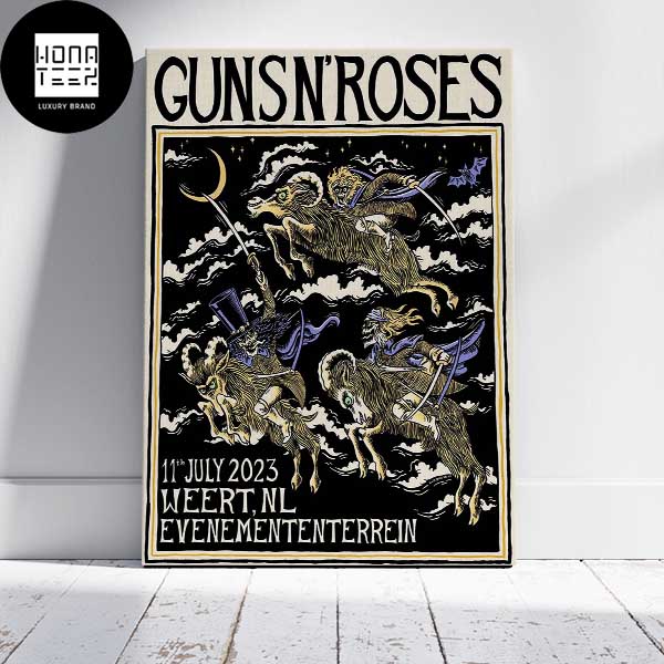 Guns N Roses 11th July 2023 Weert NL Evenemententerrein Fan Gifts Home Decor Poster Canvas