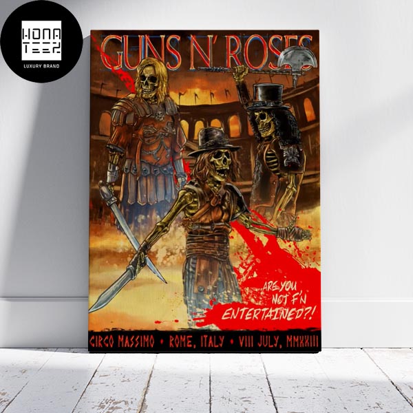 Guns N Roses Circo Massimo Rome Italy 8th July 2023 Fan Gifts Home Decor Poster Canvas