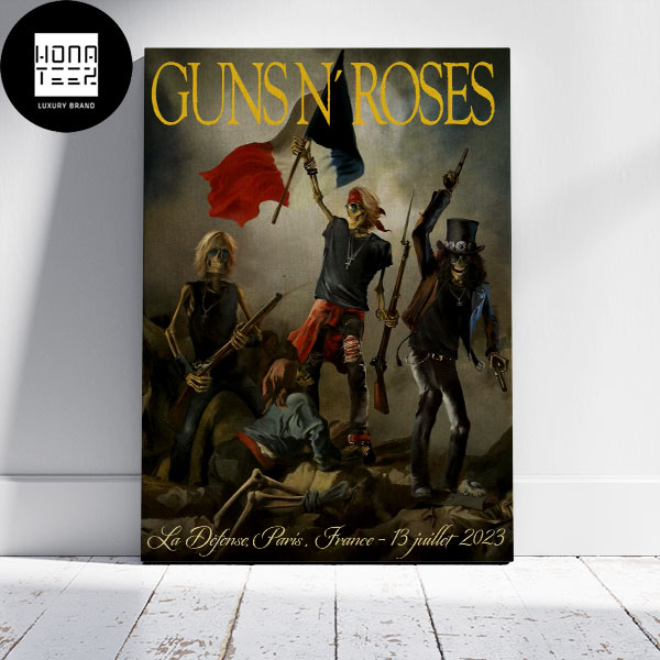 Guns N Roses La Defense Paris France 13 Juillet 2023 Fan Gifts Home Decor Poster Canvas