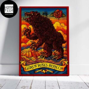 Guns N Roses World Tour Bern CH 5 July 2023 Fan Gifts Home Decor Poster Canvas