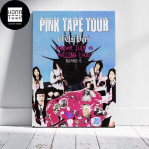 Lil Uzi Vert Pink Tape Tour Rolling Loud Sunday July 23 Miami FL Fan Gifts Home Decor Poster Canvas
