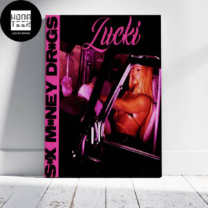 Lucki New Albums Sxy Mxney Drxgs Black And Pink Fan Gifts Home Decor Poster Canvas