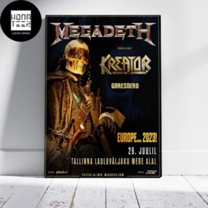Megadeth Europe Tour 2023 Tallinna Lauluvaljak Mere Ala Fan Gifts Home Decor Poster Canvas