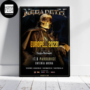 Megadeth Tour Europe 2023 17 8 Pardubice Enteria Arena Fan Gifts Home Decor Poster Canvas