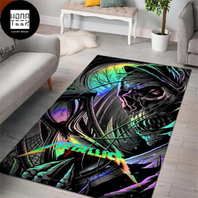 Metallica Death With Hourglass Luxury Rug - Honateez