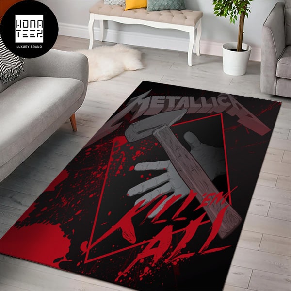 Metallica KillEm All A Hand With A Hammer Luxury Rug