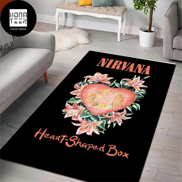 Nirvana Heart Shaped Box Black Luxury Rug