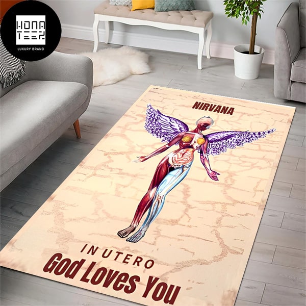 Nirvana In Utero God Loves You Luxury Rug