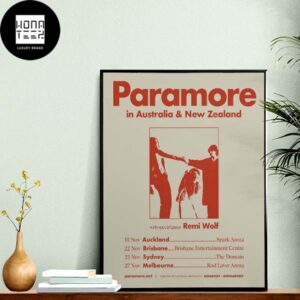Paramore Tour In Australia And New Zealand Timeline Fan Gifts Home Decor Poster Canvas