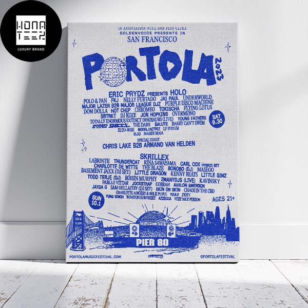 Portola Festival 2023 Heading Line Pier 80 Blue Star Fan Gifts Home Decor Poster Canvas